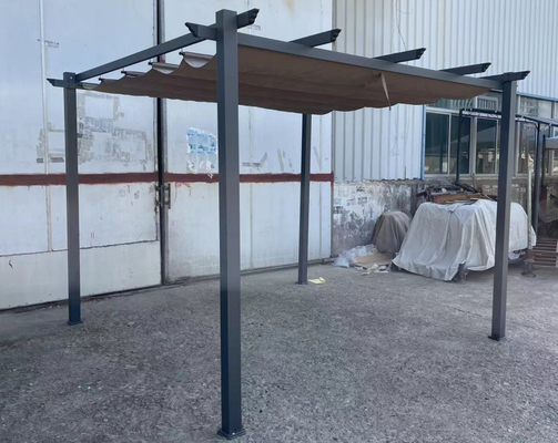 Шатер обедающего Windproof на открытом воздухе металла располагаясь лагерем газебо занавеса крыши 3 x 3m Retractable