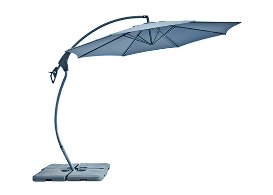 Зонтик алюминиевого загиба смещенный на открытом воздухе вися с низкопробным размером φ250x245cm