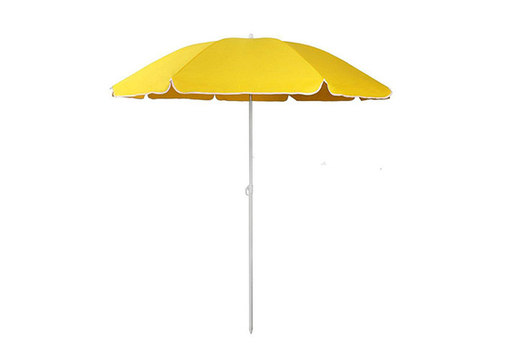 Желтый стальной Windproof процесс иглы зонтика пляжа двойной с щитком