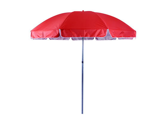 Зонтик пляжа парасоля зонтика стального поляка на открытом воздухе с нервюрами стеклоткани