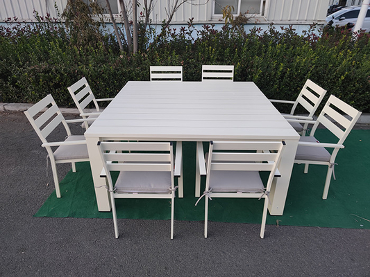 Складной столик мебели сада Odm Bsci 8 человеков и собранное на открытом воздухе стульев алюминиевое
