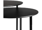Утюг мебели журнальных столов черноты 50cm металла высокий современный круглый